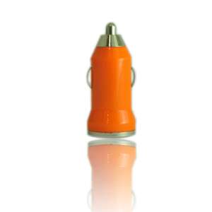 Universal Mini USB Car Charger Adapter Orange  