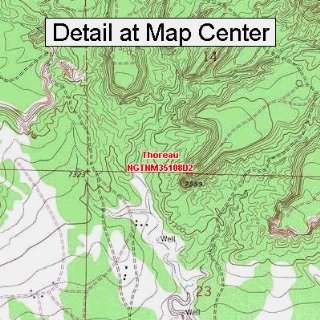USGS Topographic Quadrangle Map   Thoreau, New Mexico (Folded 