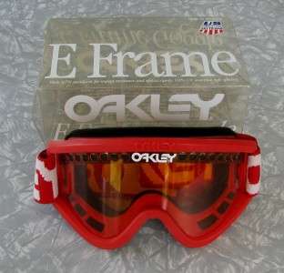 Vintage 1988 OAKLEY E FRAME red SKI GOGGLES in orig. case   Motocross 
