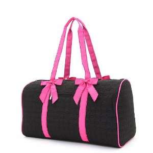    Quilted Leaf Pattern Large Duffle Bag (BKFS) 