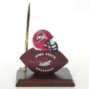  Iowa State Cyclones Mascot Football Clock/Pen: Sports 