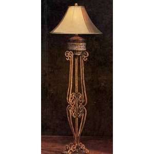  Antique Gold Wrought Iron With Poly Table Lamp