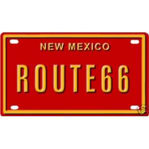  Route 66 New Mexico 2 1/4 X 4 Mini Bike License Plate 