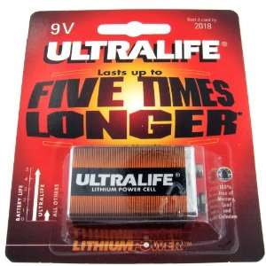  Ultralife U9VL BP Lithium Battery Long Life, METAL JACKET 