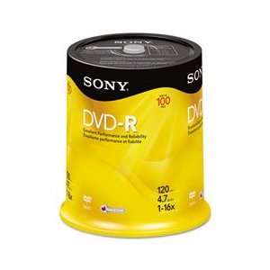  Sony 16X DVD R Branded Media 100 Pack in Cake Box Office 
