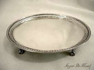 ENGLISH GEORGE III STERLING SILVER SALVER / STAND / TRAY by HESTER 
