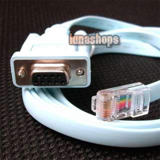   232 DB9 9pin to RJ45 Cat5 LAN Router Ethernet Adapter Cable For Cisco