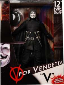 FIGURE  V For Vendetta V 12 Figure + Sound  NEW  