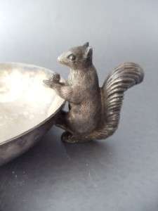 VINTAGE SILVER PLATED SQUIRREL REED & BARTON BOWL NUT TRAY DISH  