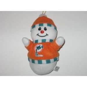  DOLPHINS Non Breakable Soft Plush Smiling Snowman CHRISTMAS ORNAMENT 