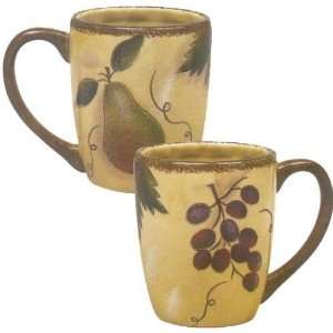  Clay Art Florentine Mugs Set Of 4