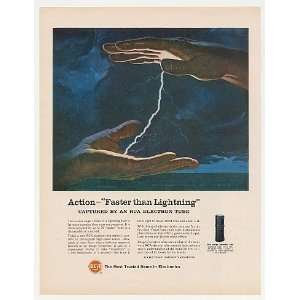  1963 RCA Image Converter Electron Tube Lightning Print Ad 