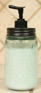   Vintage Pint MASONS1858 Fruit Canning Jar SOAP LOTION Dispenser B