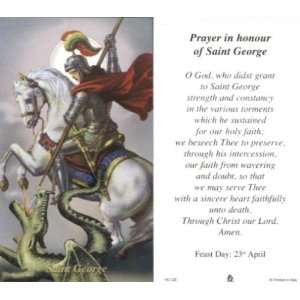  Prayer in Honor of Saint George   100 pack Paper Holy Cards 