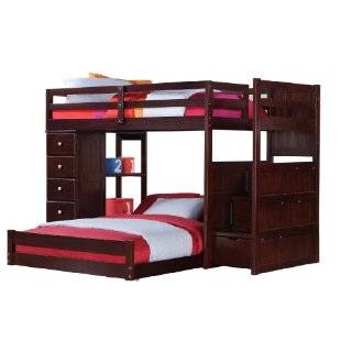  South Shore Logik Twin Loft Bed in Chocolate Finish: Home 
