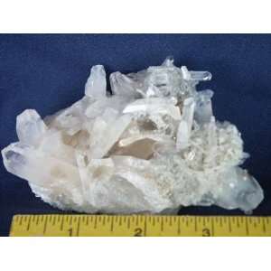   Rare Cookeite on Solution Quartz Crystal Cluster (Arkansas), 11.06.12