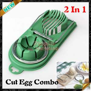   Cut 2in1 Kitchen Egg Cutter Multifunction Slicer Sectioner P  
