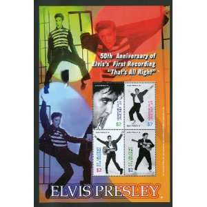   Elvis Presley Rare Sheet of 4 St Vincent Stamps 3431 