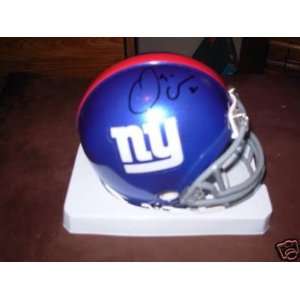 Osi Umenyiora Signed Mini Helmet   COA   Autographed NFL Mini Helmets 