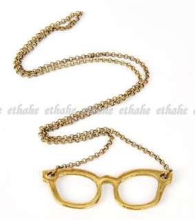Retro Eyeglass Frame Pendant Necklace Neck Chain 2LC6  