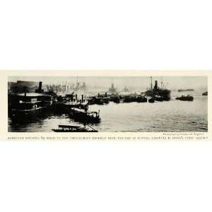  1921 Print Bengal Bay Calcutta India Seaport Ships Marine 