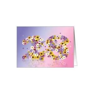  28th birthday with daisy flower numbers Card Toys & Games