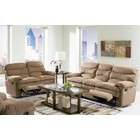Coaster 2pc Recliner Sofa Set with Overstuffed Seat in Brown 
