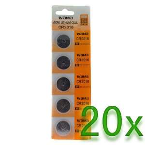   CR2016 Lithium Button Cell Battery 3V   5 PCs Per Card: Electronics
