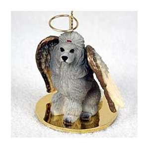  Poodle Angel Dog Ornament   Gray