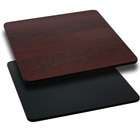   Laminate Table Top   Finish Black / Mahogany, Size 30W x 60L