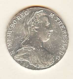 1780 Maria Theresa Thaler Austria Unc Proof Restrike .833 Silver 