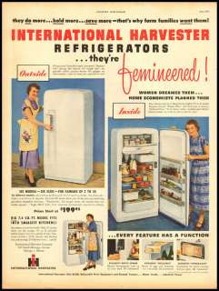 1950 vintage ad International Harvester Refrigerators  