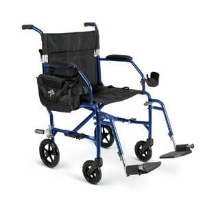 Medline MDS808200F2B Freedom 2 Transport Chairs,Blue Case Of 1 CS at 