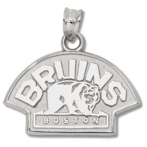 Boston Bruins 1/2 Bear Logo Pendant   Sterling Silver Jewelry  
