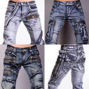 3mu Mens Designer Jeans Herren Hose Clubwear Stylish Neu W28 30 32 34 