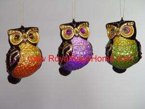 Katherines Collection Halloween Night Owl Blown Glass  