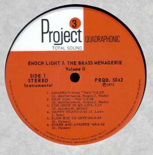 Enoch Light & Brass Menagerie Vol 2 LP VG+/VG++ Canada  