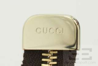 Gucci Brown Monogram Canvas & Leather Trim Medium Britt Shoulder Bag 