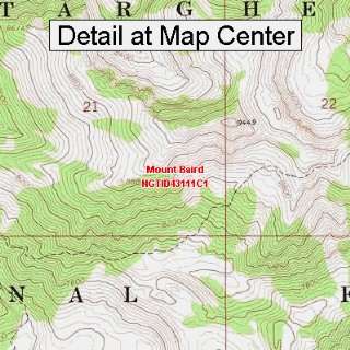 USGS Topographic Quadrangle Map   Mount Baird, Idaho (Folded 