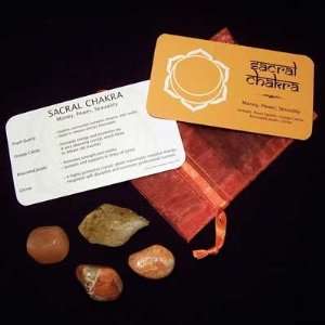  Premium Sacral Assortment 4 Stones, 1 Pouch, 1 Card   1pc 