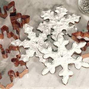    Old River Road Snowflake Copper Cookie Cutter Set 