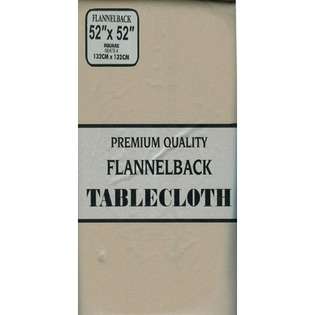 Carnation Home Fashions Solid Color Vinyl Flannel Backed Table Cloth 