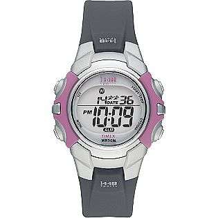 Ladies Calendar Day/Date Sports Watch with Round Digital Dial & Resin 
