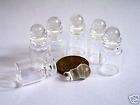 30 Miniature Glass bottle Jar with rubber cap.SizeM