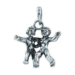   Silver Gemini Zodiac Charm  Jewelry Sterling Silver Charms