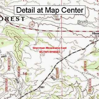  Topographic Quadrangle Map   Sherman Mountains East, Wyoming (Folded 