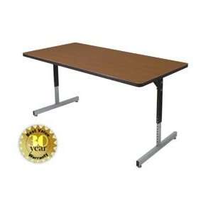  Pedestal Table With Height Adjustable Legs 36x72: Home 