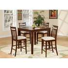   Square Pub Counter Table and 4 Microfiber Upholstered Seat Stools