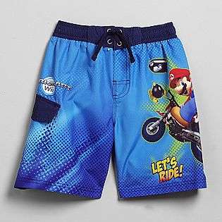 Boys 4 7 Lets Ride Swim Trunks  Mario Clothing Boys Swimwear 
