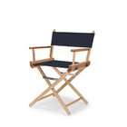   Casual Heritage Dining Height Director Chair, Navy with Varnish Frame